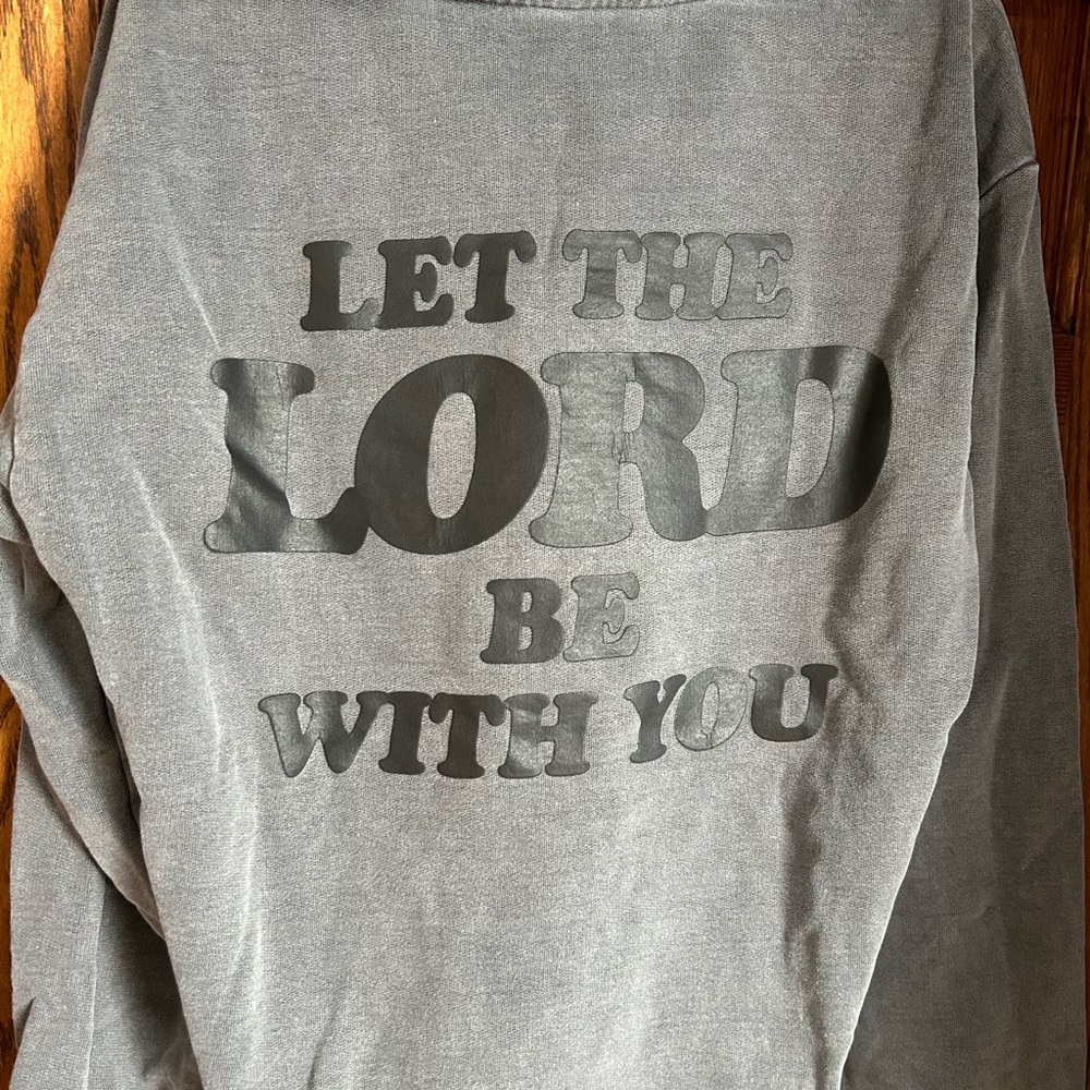 TALENTLESS Hoodie. Size Large. Dark gray